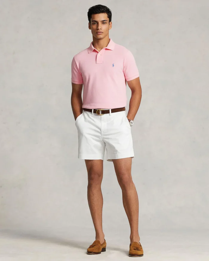CAMISA SPORT - SSKCCMSLM1-SHORT SLEEVE-KNIT (College green/Caramel Pink) - Imagen 4