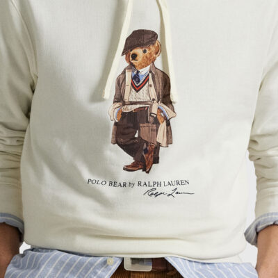 SUDADERA - LSPOHOODM6-LONG SLEEVE-SWEATSHIRT FA25 DECKWASH WHITE HRTG BEAR