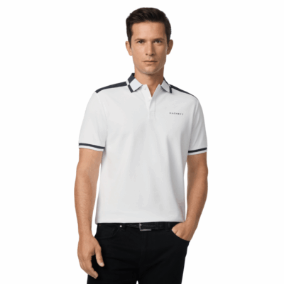 Classic fit short-sleeved color block (Optic White/ Odyssey Grey)