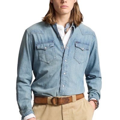 Polo mens – long sleeve - sport shirt western