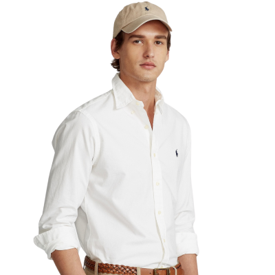 Long sleeve-sport shirt white