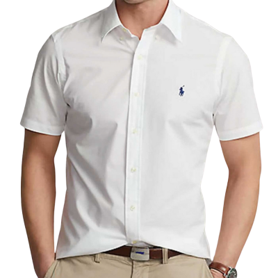Short sleeve-sport shirt white