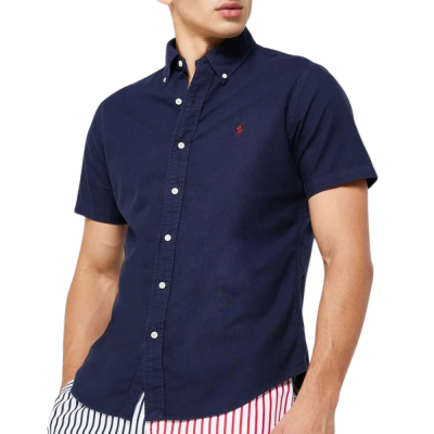 Camisa deportiva manga corta navy