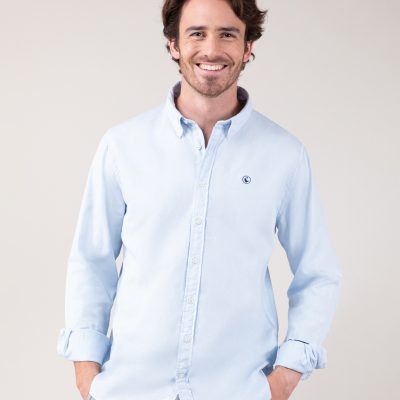 Camisa manga larga el ganso celeste