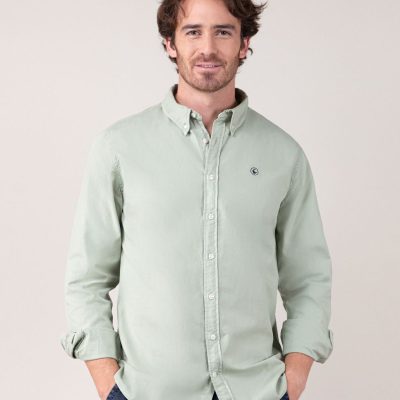 Camisa manga larga el ganso verde claro