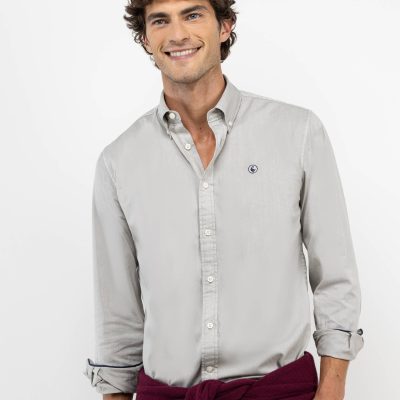 Camisa manga larga el ganso gris