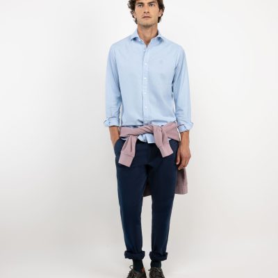 Camisa manga larga el ganso celeste