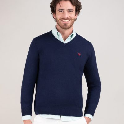 Sueter cuello v el ganso marino